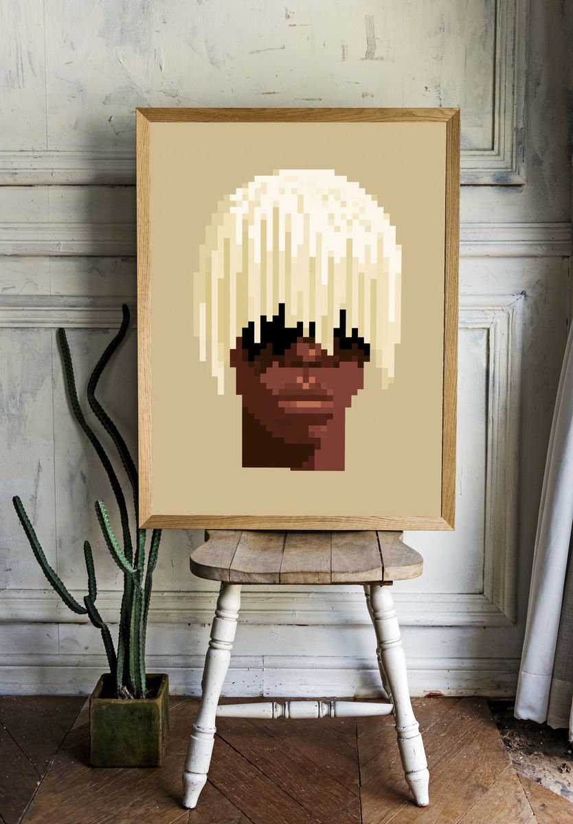 Pixel Portrait Poster. — room view 1