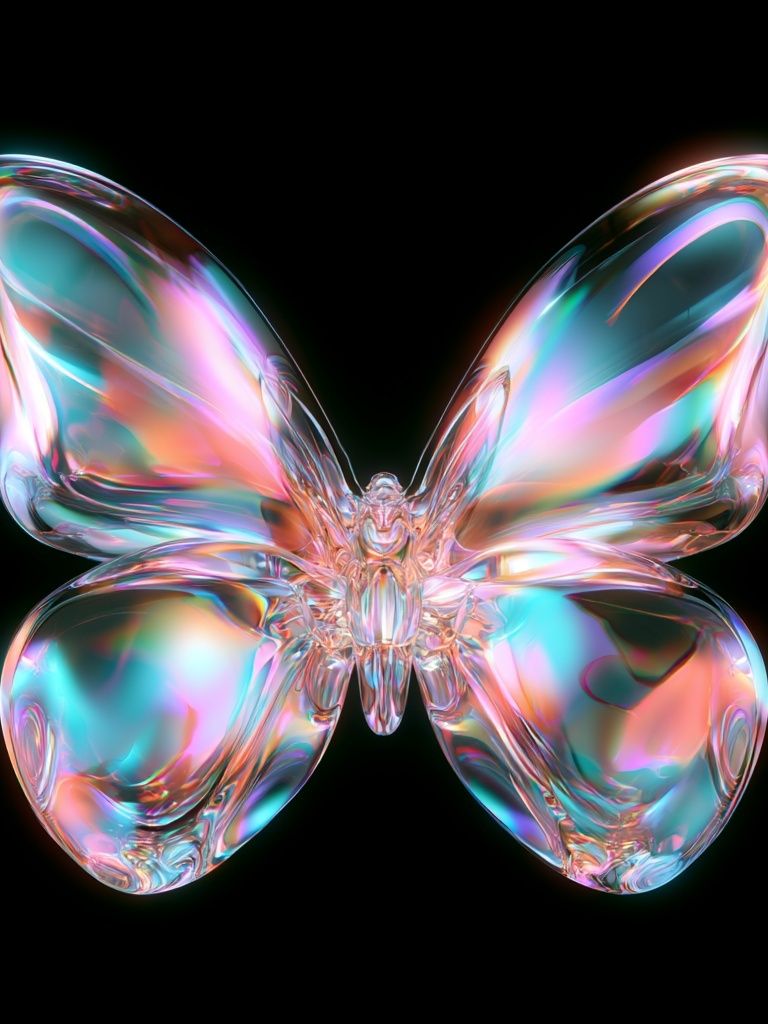 Iridescent Butterfly Abstract Print. poster detail