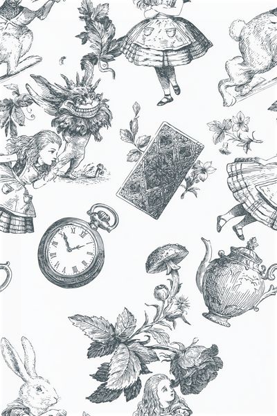 Alice in Wonderland Toile Print.