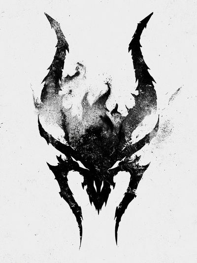 Dark Skull Ink Poster. poster print