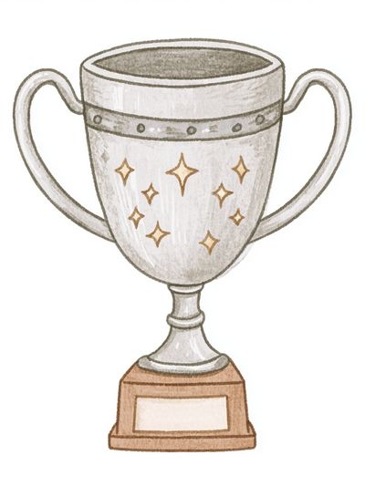 Trophy Watercolor Print. poster print