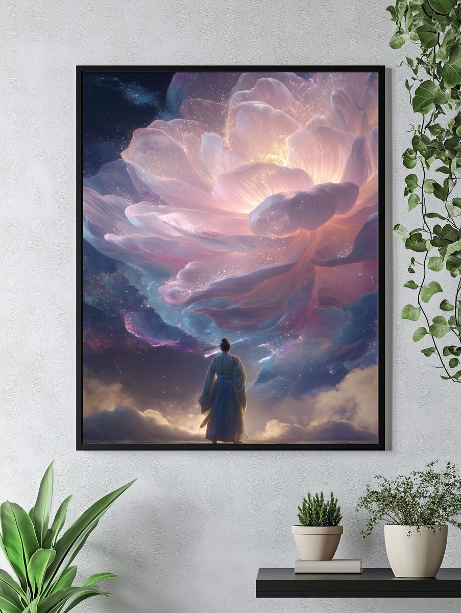 Celestial Blossom Dreamscape Poster. — room view 4