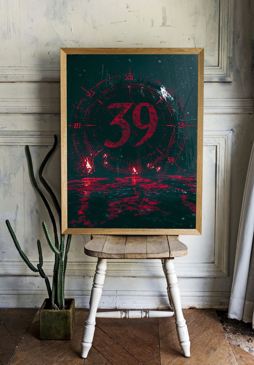 39 Dark Clock Poster. — room view 1