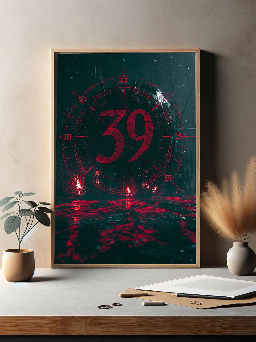 39 Dark Clock Poster. — room view 2