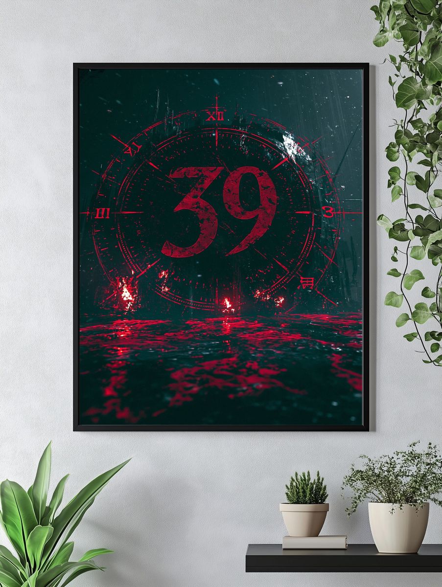 39 Dark Clock Poster. — room view 4