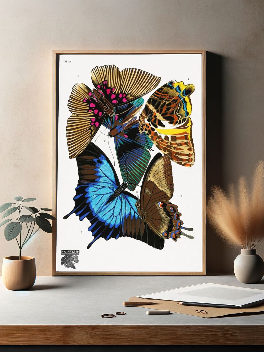 Cherub Winged Figure Ink Print. — room view 2