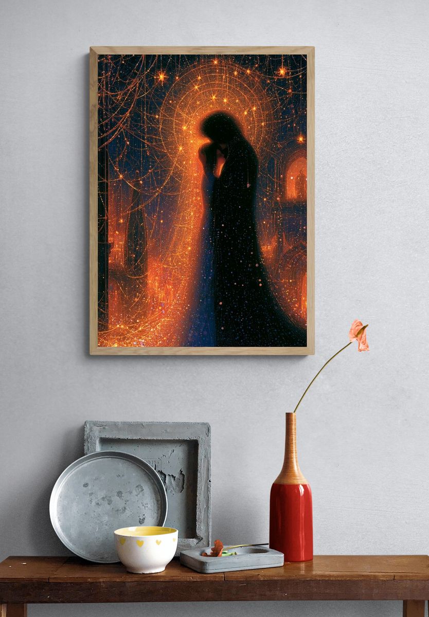 Celestial Lovers Fantasy Print. — room view 3