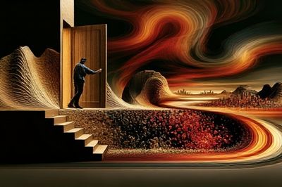 Surreal Desert Portal Print.