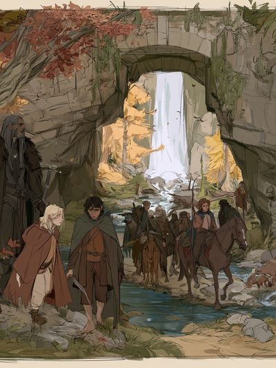 Fantasy Travelers Waterfall Print.