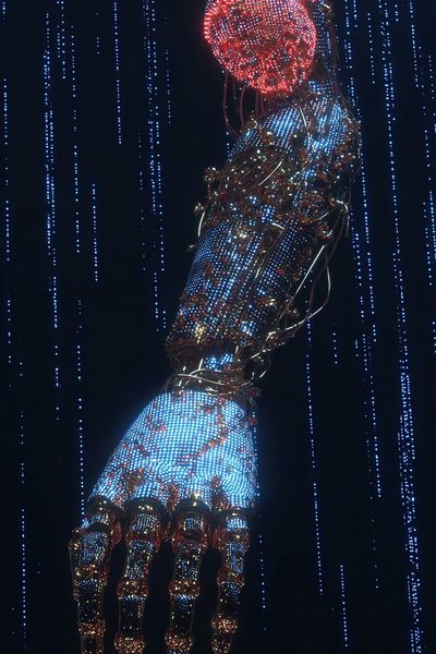 Cybernetic Hand Digital Art Poster.