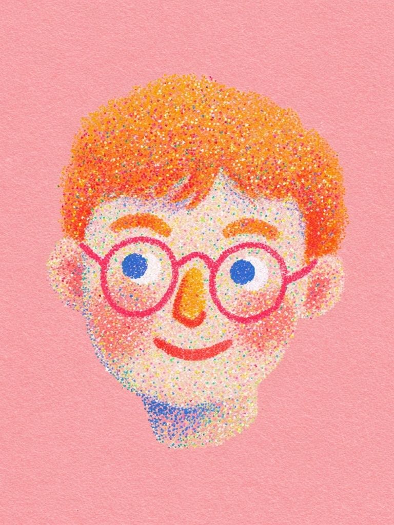Playful Face Illustration Poster. poster — illustration art