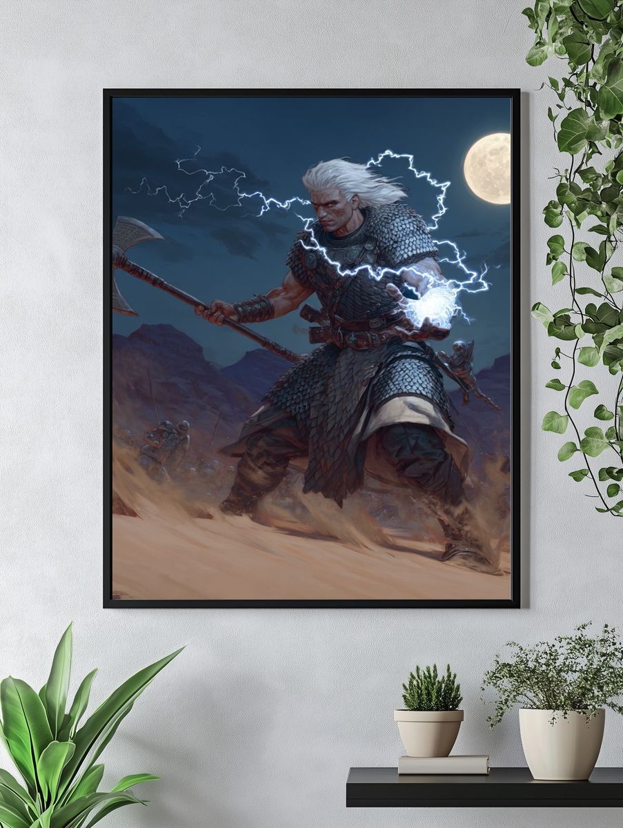 Storm Warrior Fantasy Print. — room view 4