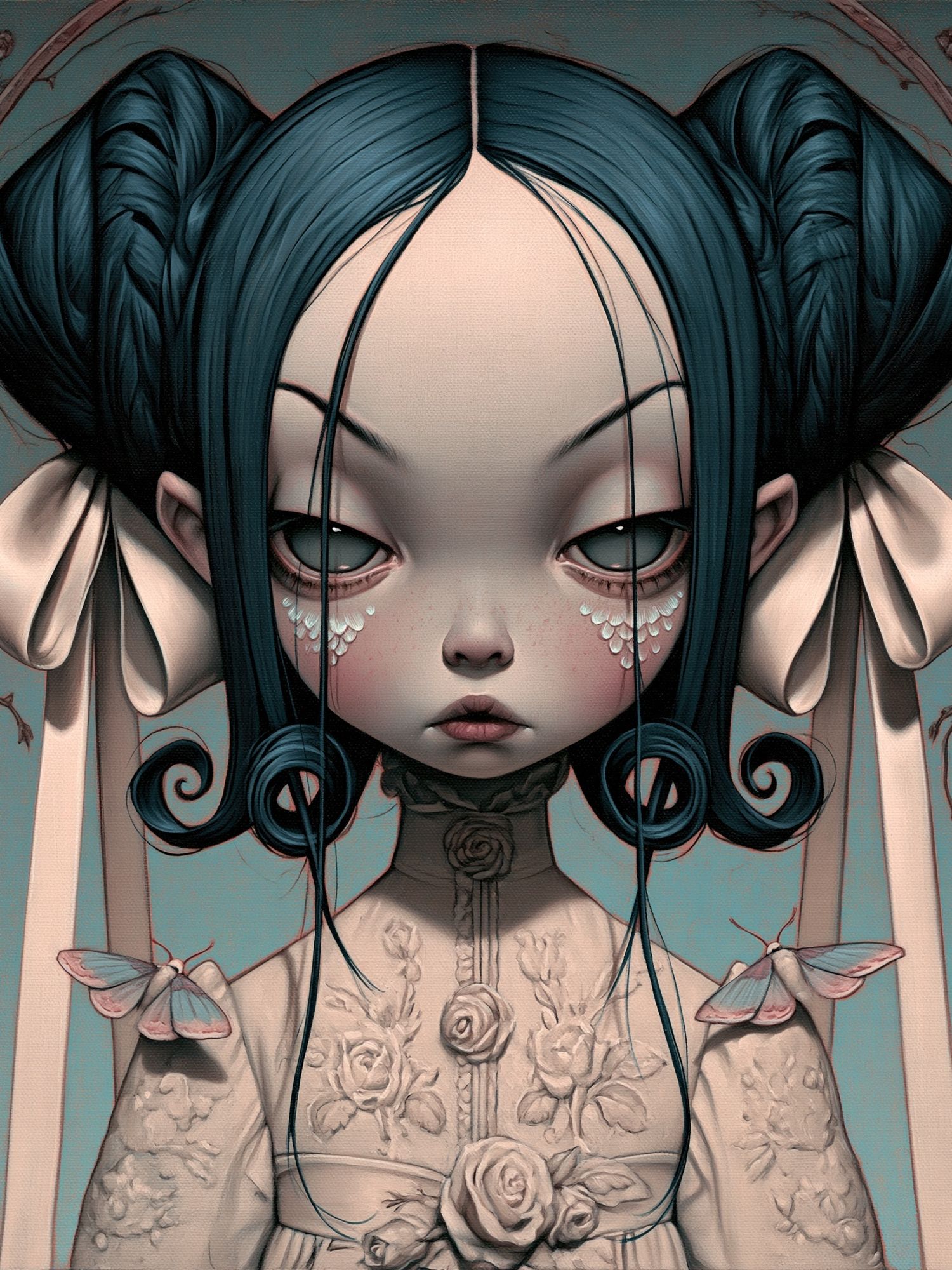 Gothic Doll Portrait Print. poster detail