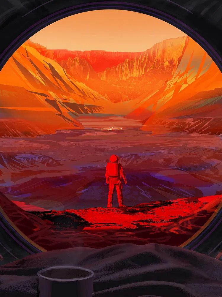 NASA Astronaut Stands Mars (2020). poster detail