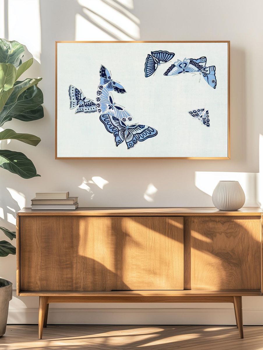 Blue Moon Dragon Illustration Poster. — room view 3