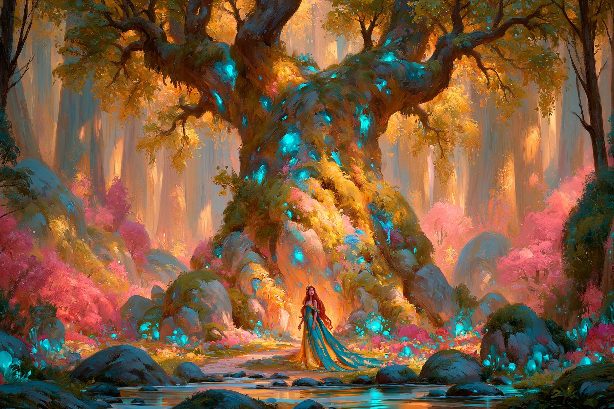 Enchanted Forest Guardian Illustration Poster. poster detail