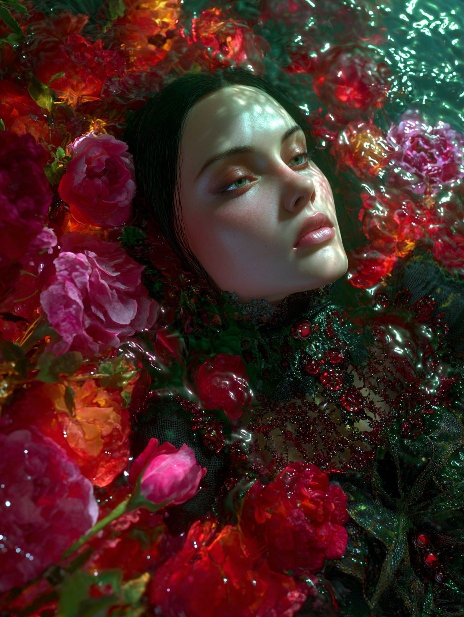Floral Dream Portrait Print. poster detail