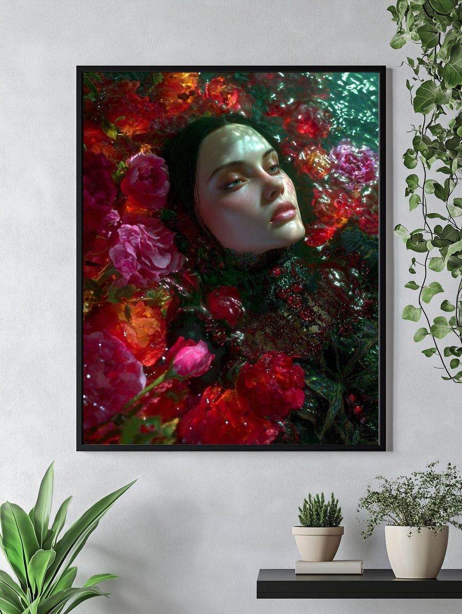 Floral Dream Portrait Print. — room view 4
