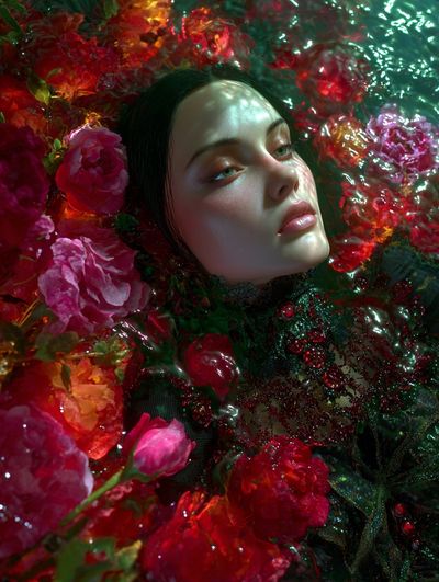 Floral Dream Portrait Print.