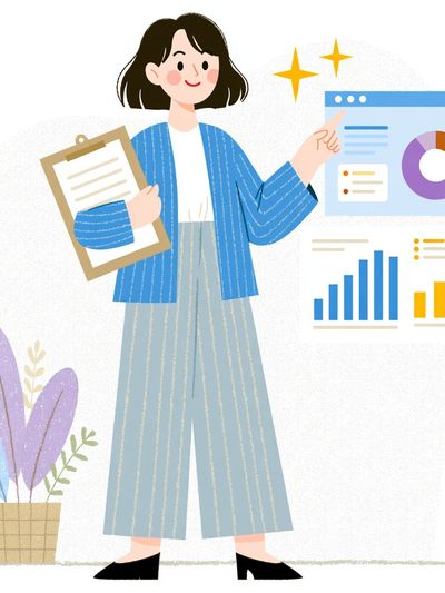 Business Presentation Illustration Poster.