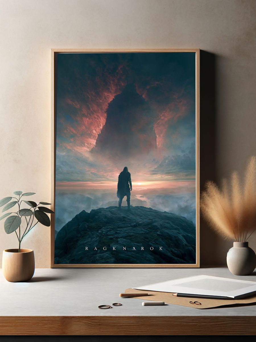 Steampunk Airship Blueprint Print. — room view 2