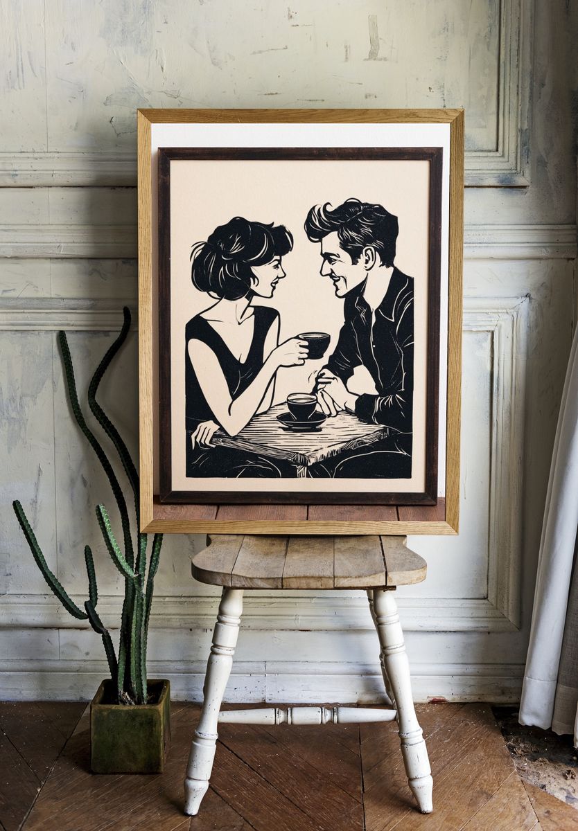 Coffee Date Typography Print. — room view 1