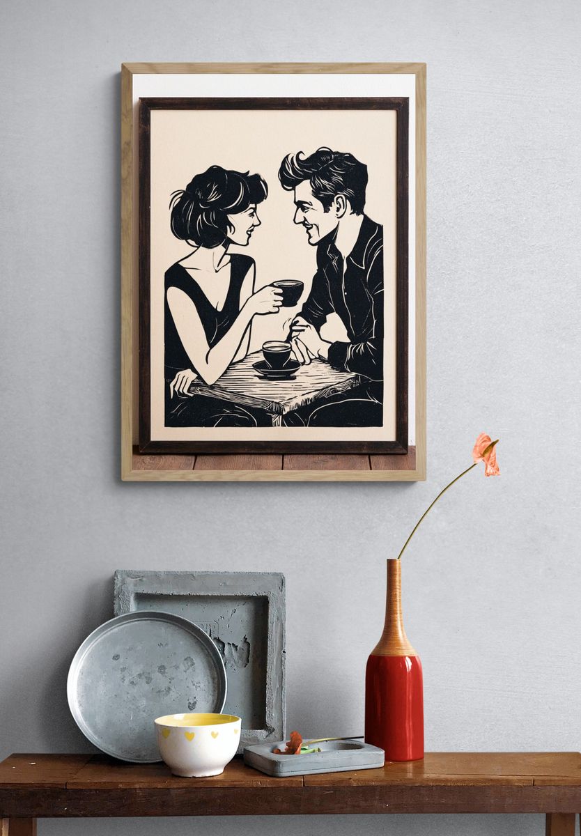 Coffee Date Typography Print. — room view 3