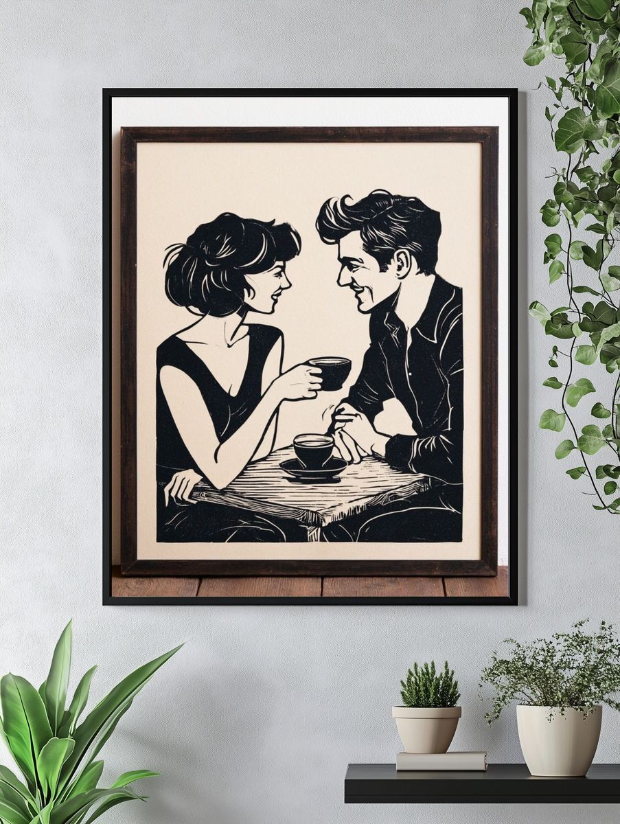 Coffee Date Typography Print. — room view 4