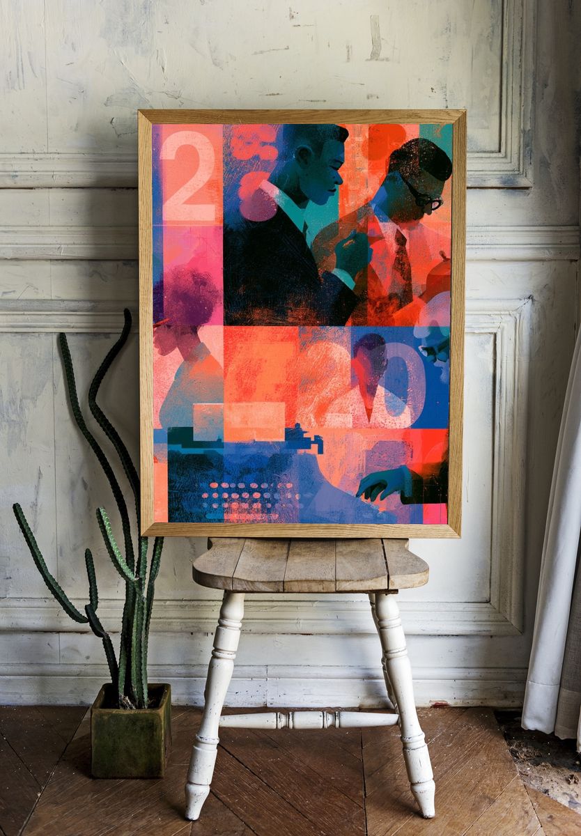Colorful 2020 Collage Poster. room preview