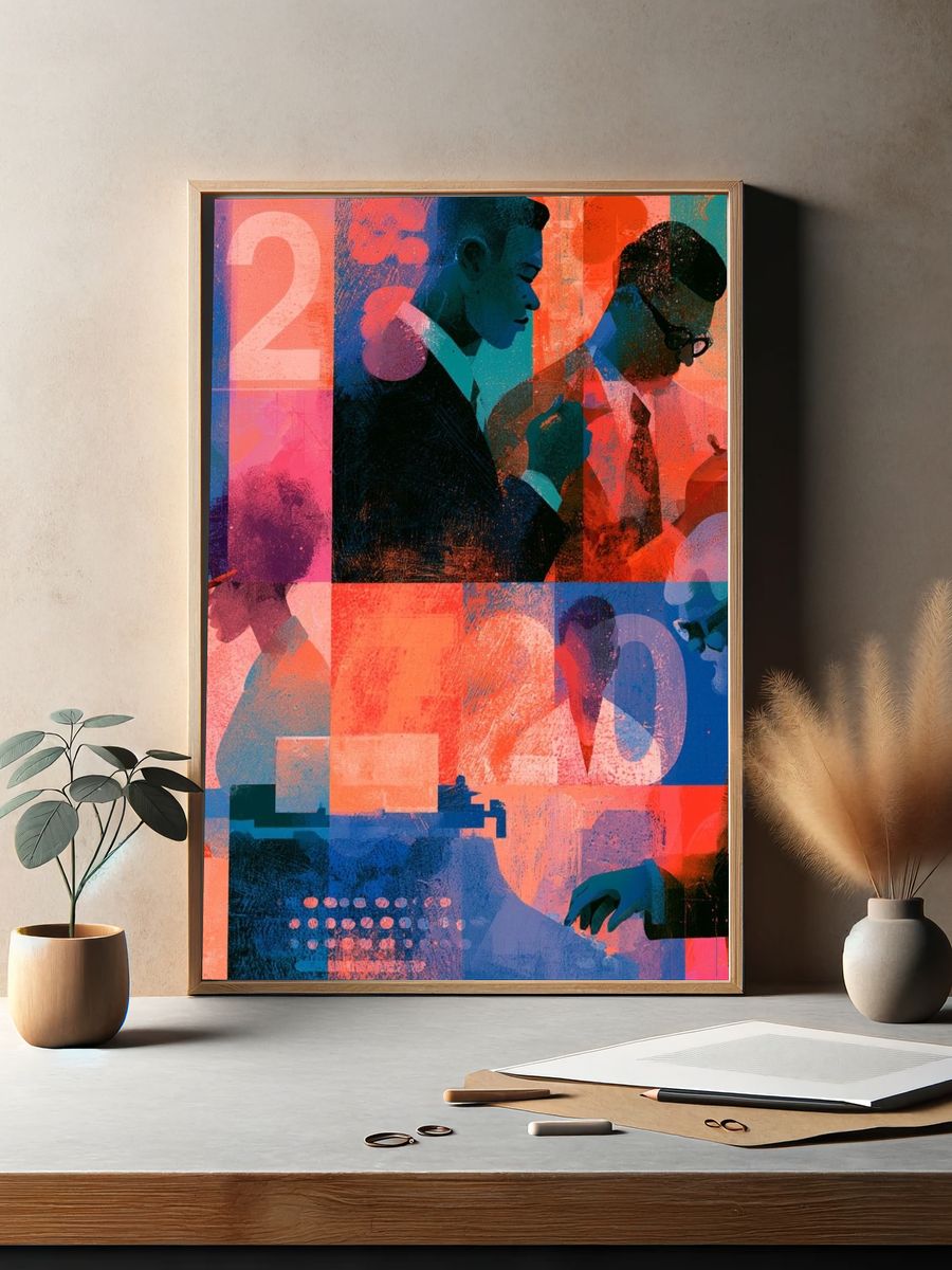 Colorful 2020 Collage Poster. — room view 2