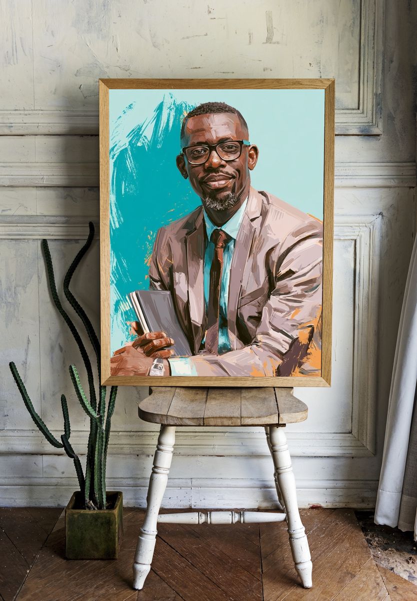 Modern Portrait Illustration Poster. room preview