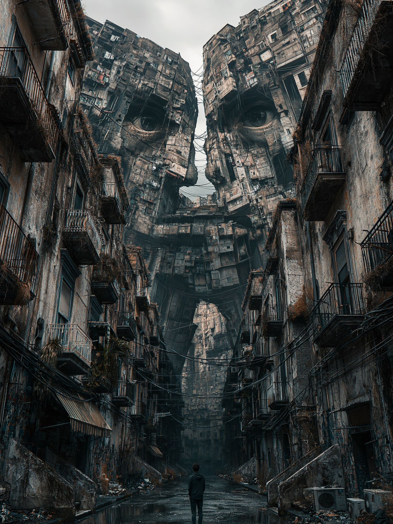 Surreal Ruined Cityscape Poster. poster detail