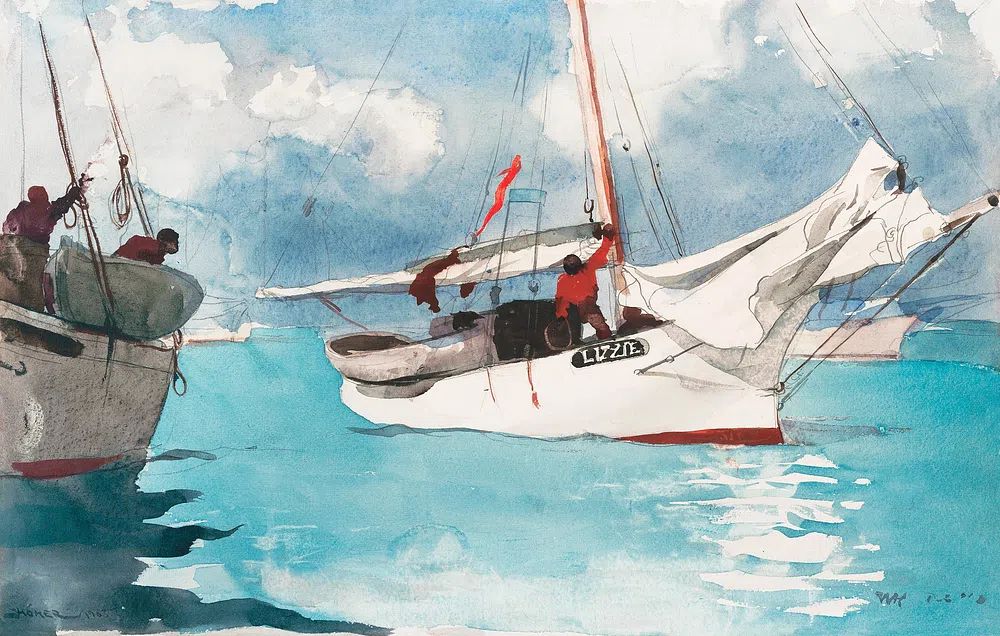 Fishing Boats, Key West (1903). poster detail