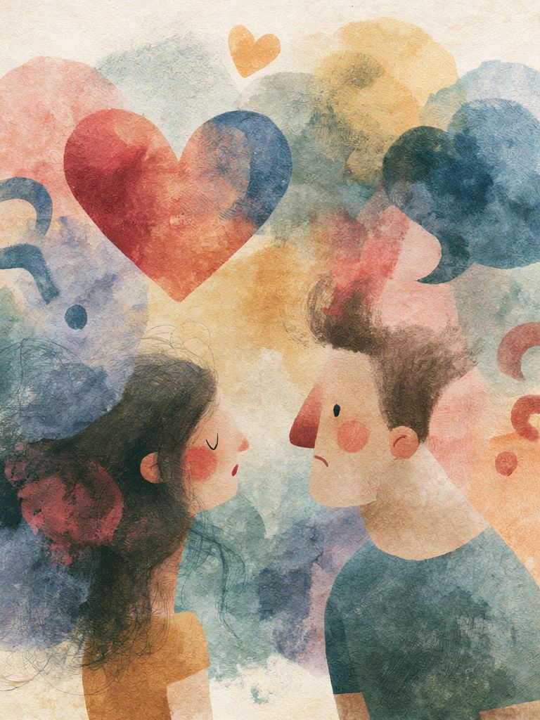 Love Questions Illustration Poster. poster — illustration art