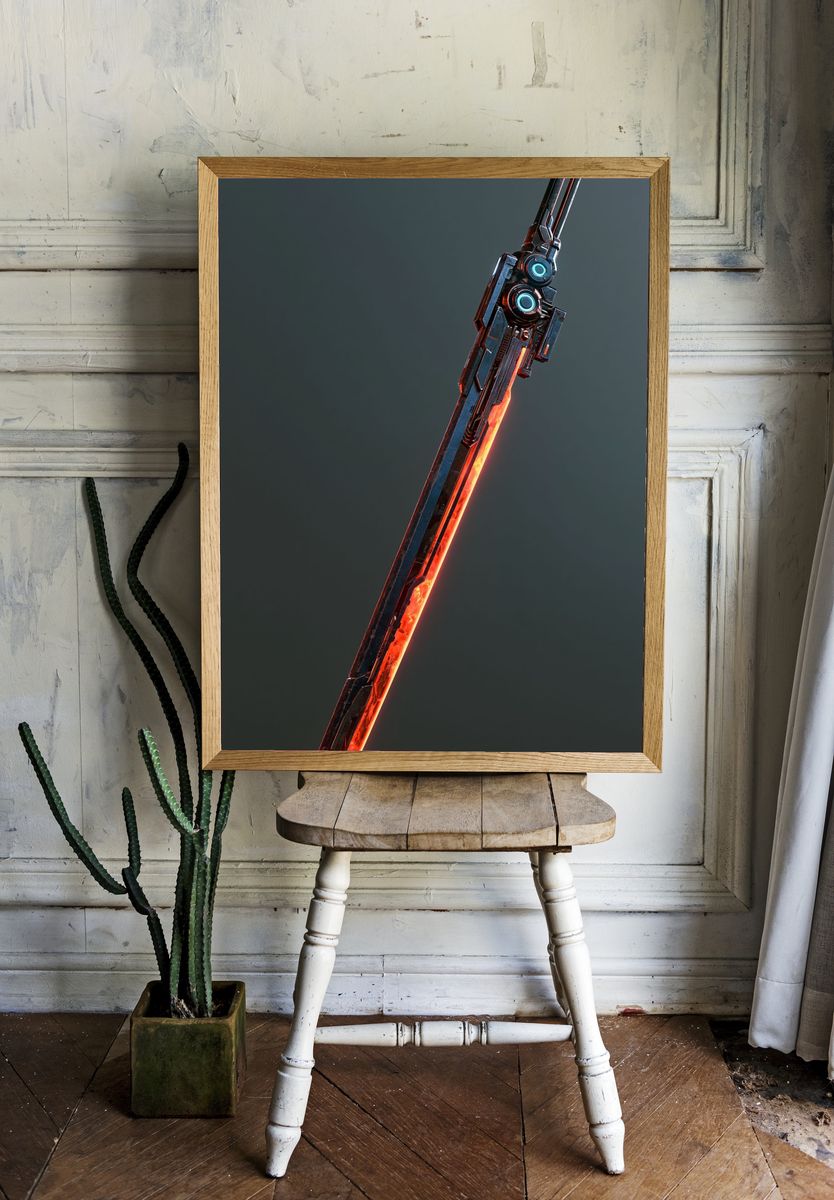 Futuristic Energy Blade Poster. room preview