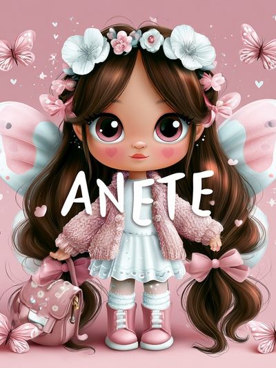 Pink Fairy Girl Illustration Poster.
