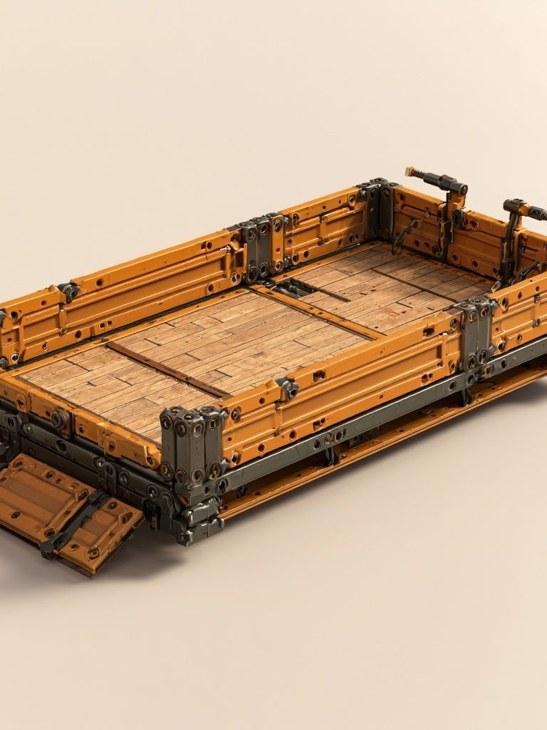 Industrial Cargo Platform Illustration Poster. poster — illustration art
