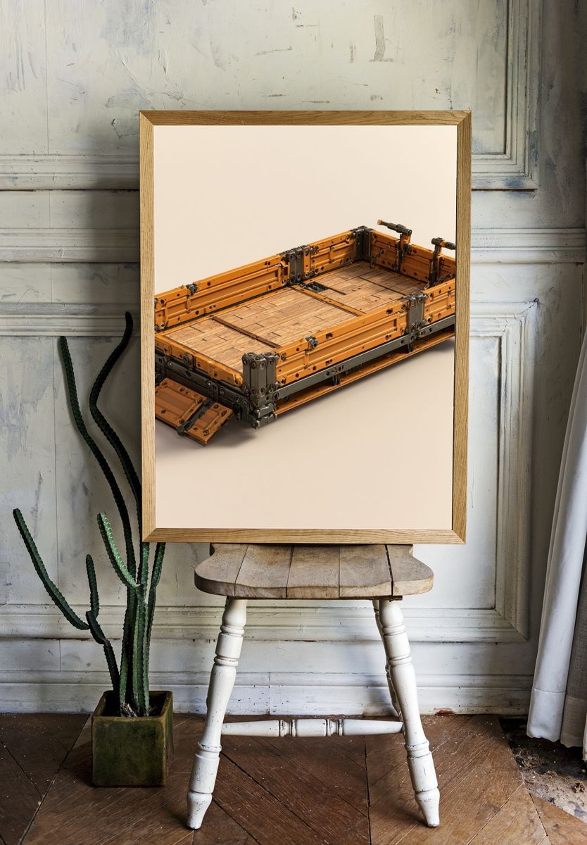 Industrial Cargo Platform Illustration Poster. — room view 1