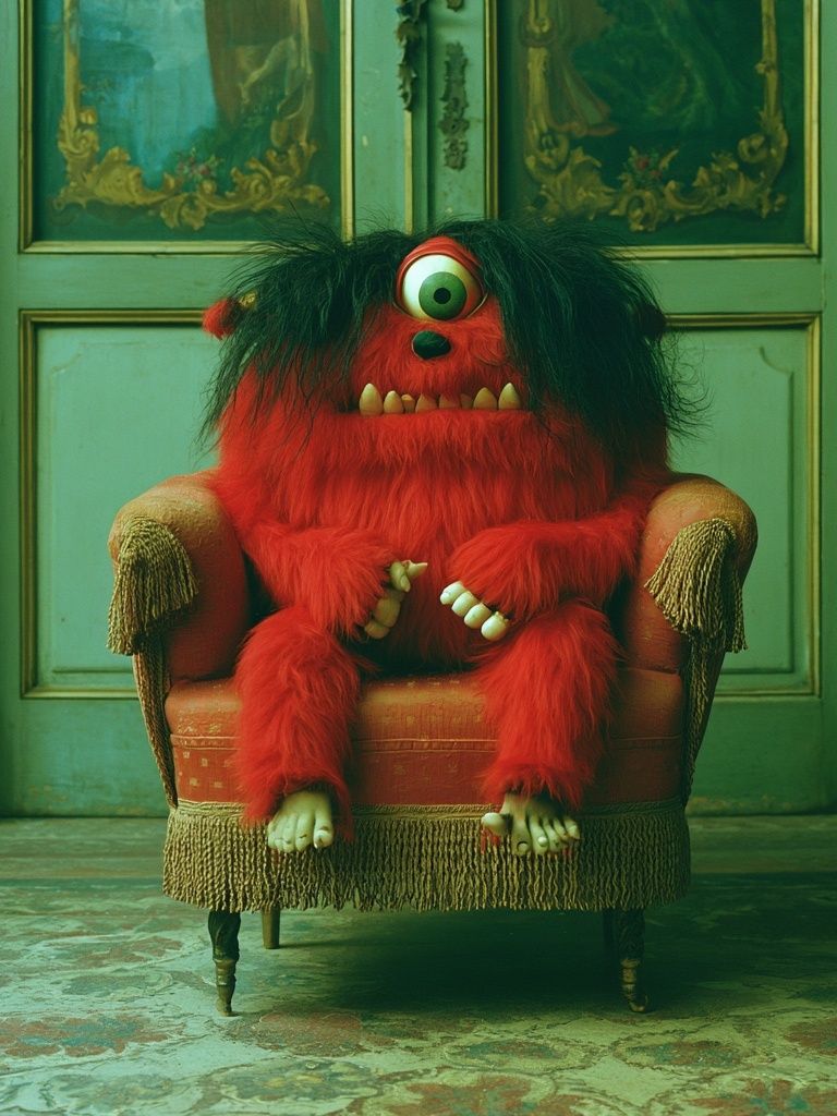 Red Monster Portrait Print. poster detail