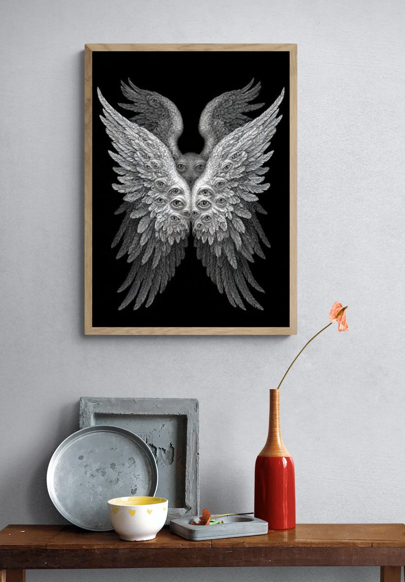 Crystal Horizon Surrealism Poster. — room view 3