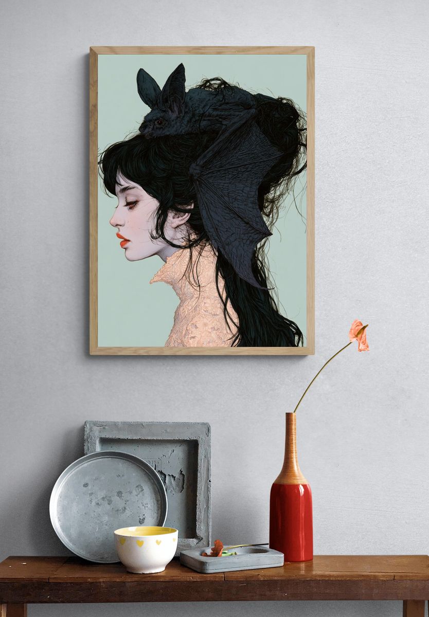 Red Chili Pepper Illustration Poster. — room view 3