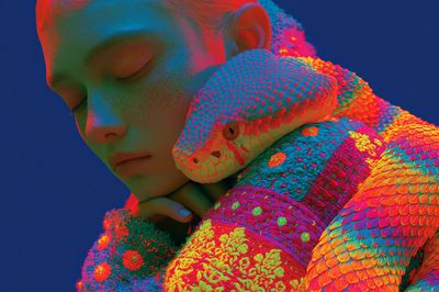 Neon Dream Portrait Print.