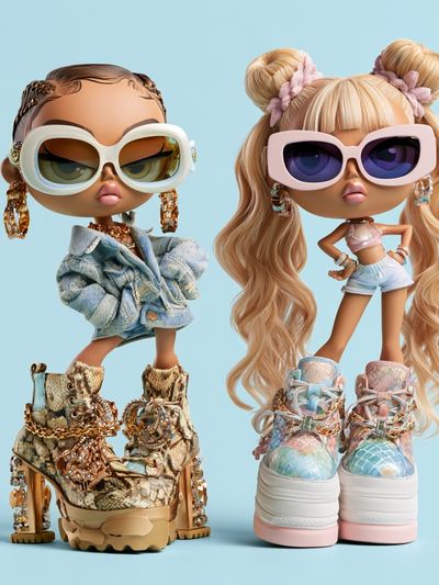 Fashion Dolls Illustration Poster.