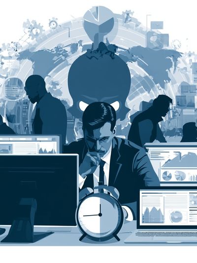 Corporate Cybersecurity Illustration Poster.