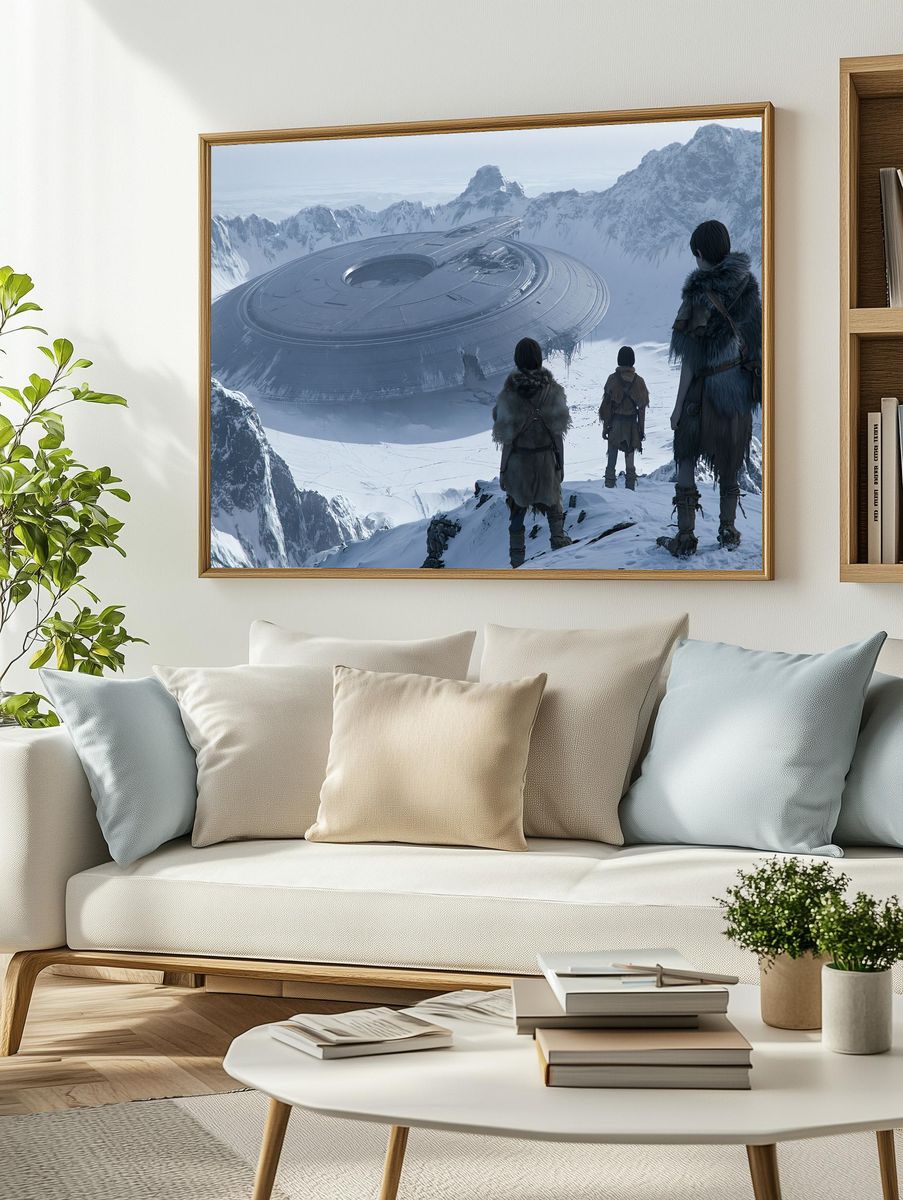 Frozen Alien Ship Sci-Fi Print. — room view 2