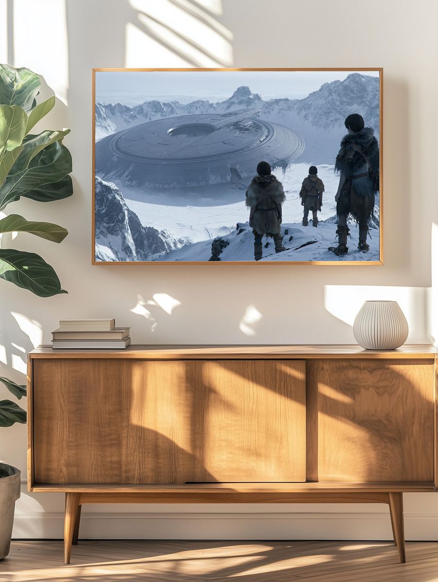 Frozen Alien Ship Sci-Fi Print. — room view 3