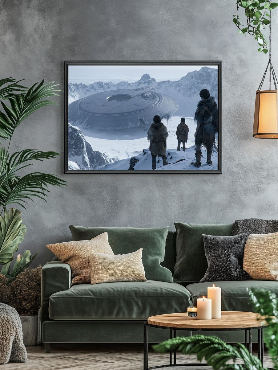 Frozen Alien Ship Sci-Fi Print. — room view 4