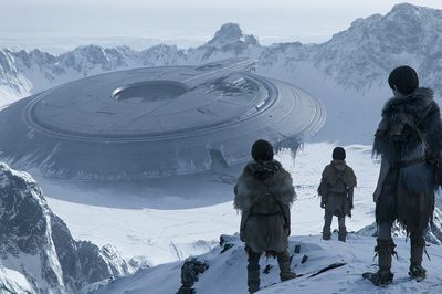 Frozen Alien Ship Sci-Fi Print.