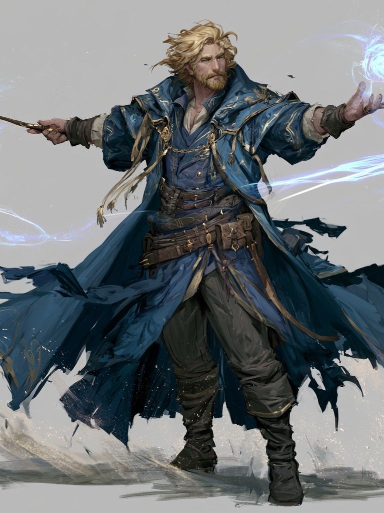 Wizard Spellcaster Digital Art Poster. poster — illustration art