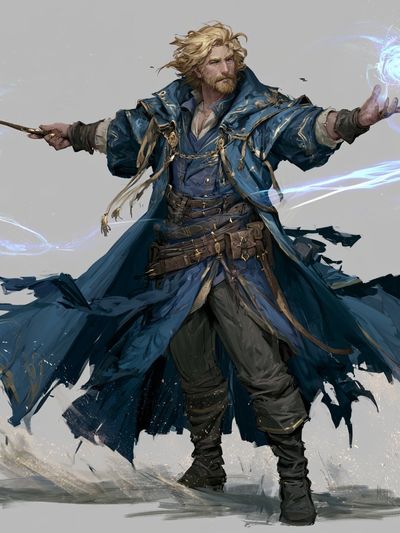 Wizard Spellcaster Digital Art Poster.